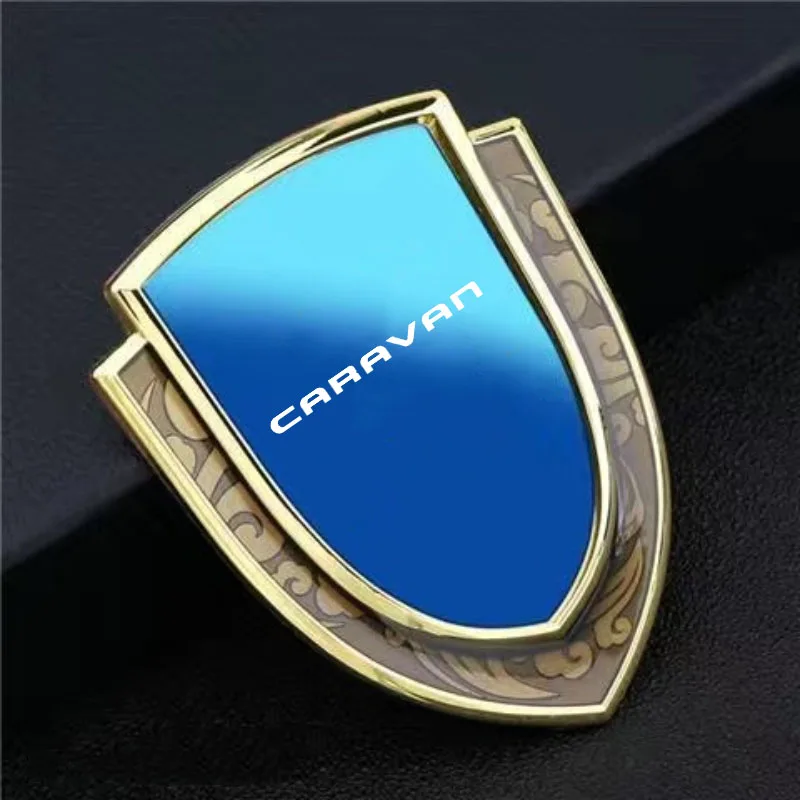 Car Metal Shield Emblem Car Side Fender Body Trunk Badge Sticker For Dodge Caravan 2000 2001 2002 2003 2004 2005 2006 2007