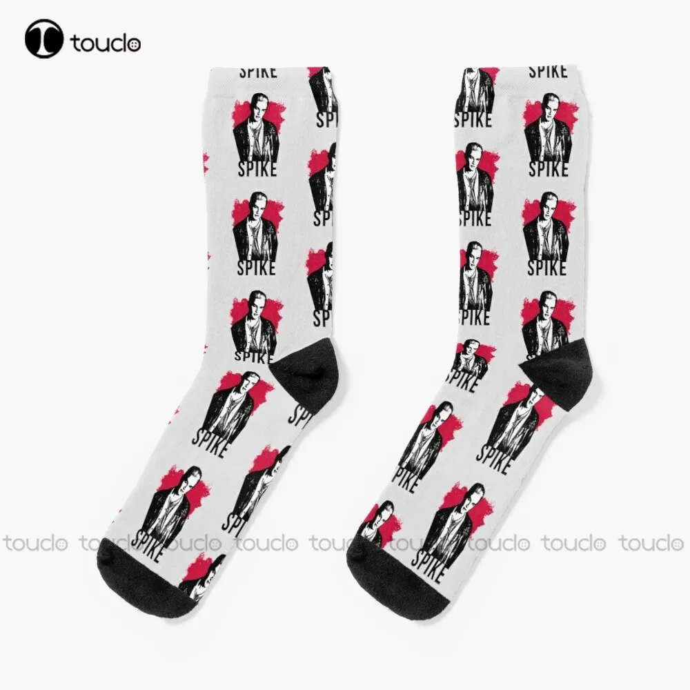 

Spike The Vampire - Red With Black Text (Btvs) Buffy The Vampire Slayer Socks Girls Socks Comfortable Best Girls Sports Colorful