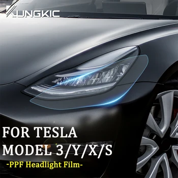 Vorgeschnittene PPF-Autoscheinwerfer-Schutzfolie aus TPU für Tesla Model 3Y XS 2020–2023, Rückspiegel, transparent, kratzfest