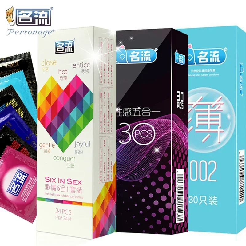30 /24PCS PERSONAGE Condoms Natural Latex Long-lasting Ultra Thin Dotted Sex Toys Safer Intimate Goods Condoms Penis Sleeve - Image 2