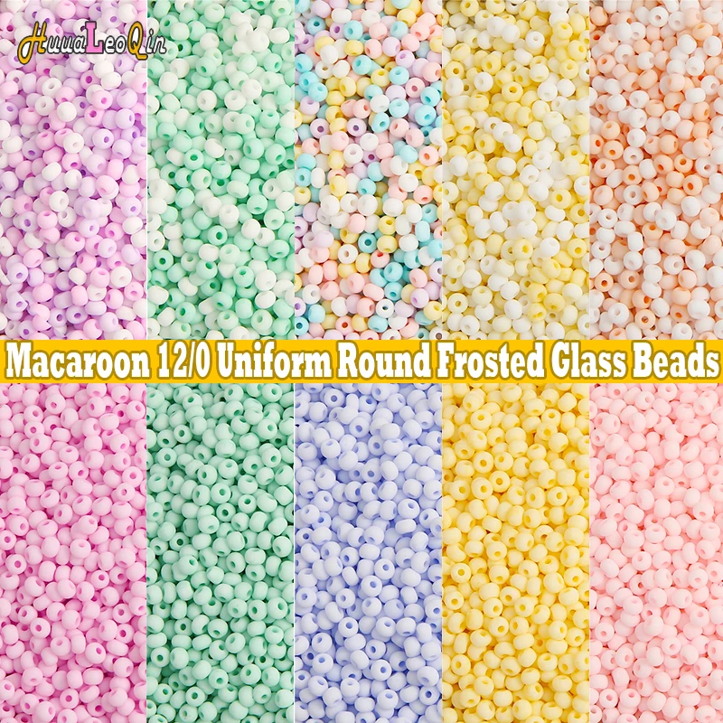 5g/10g Macaroon 12/0 Uniform Frosted Glass Beads Matte Opaque Spacer Seed Beads for Jewelry Making DIY Charms Handmade Bracelets