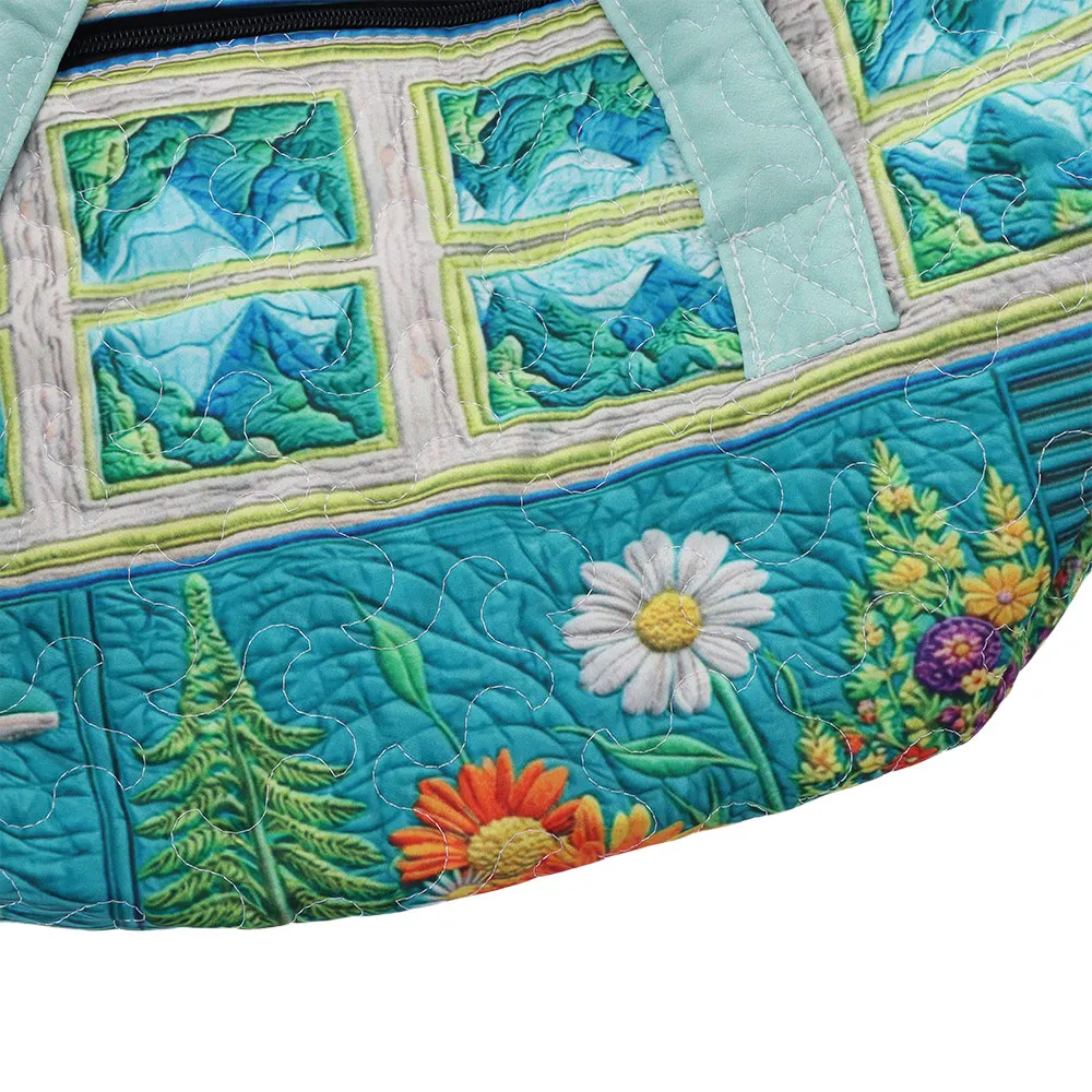 

Adjustable Strap Quilted Duffle Bag Large Capacity Tote Bags Short-distance Handbag 3D Quilting Craft Sports Gym Bag