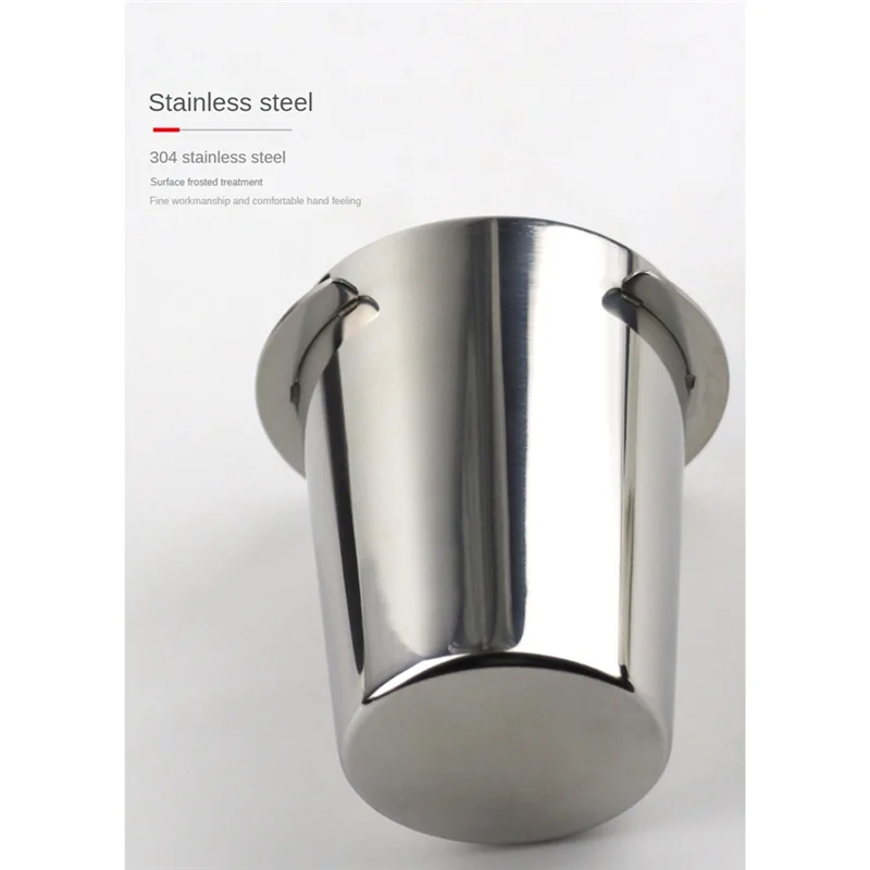 58Mm Espresso Coffee Dosing Catcher Cup Powder Feeder Machine Resistant Part Wear Distributor Coffeeware Replacement Silver-A45M