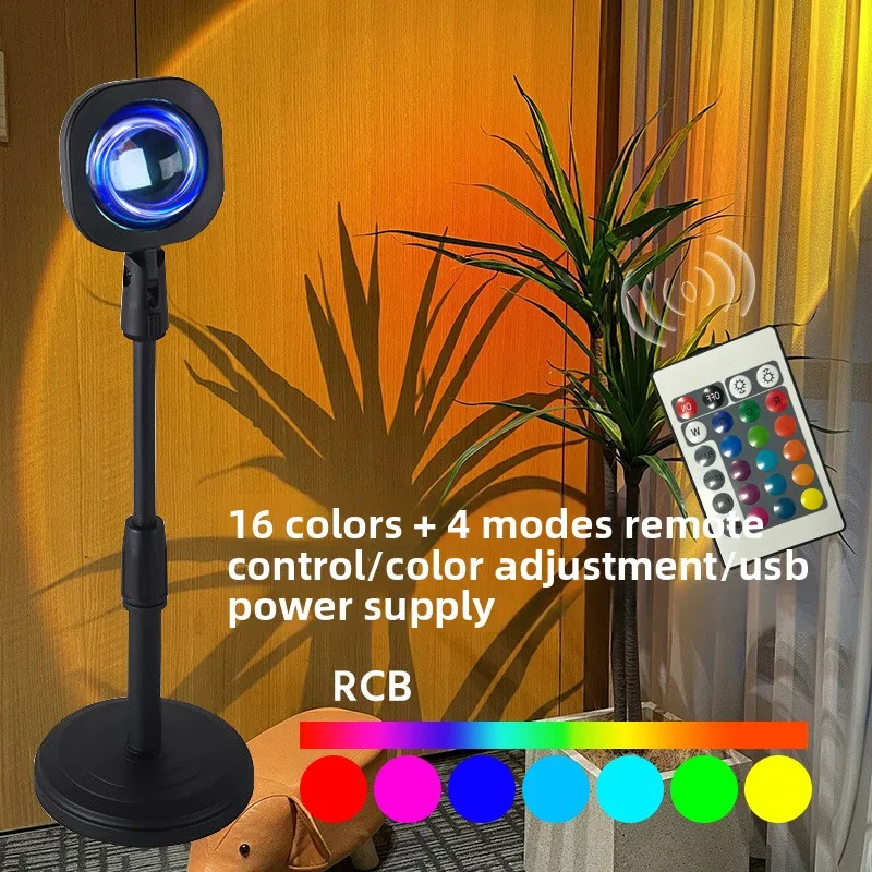 Mini Desktop Never-set Sun Lamp Trendy Photography Projection Light Soft Bedside Decor Night Light for Bedroom