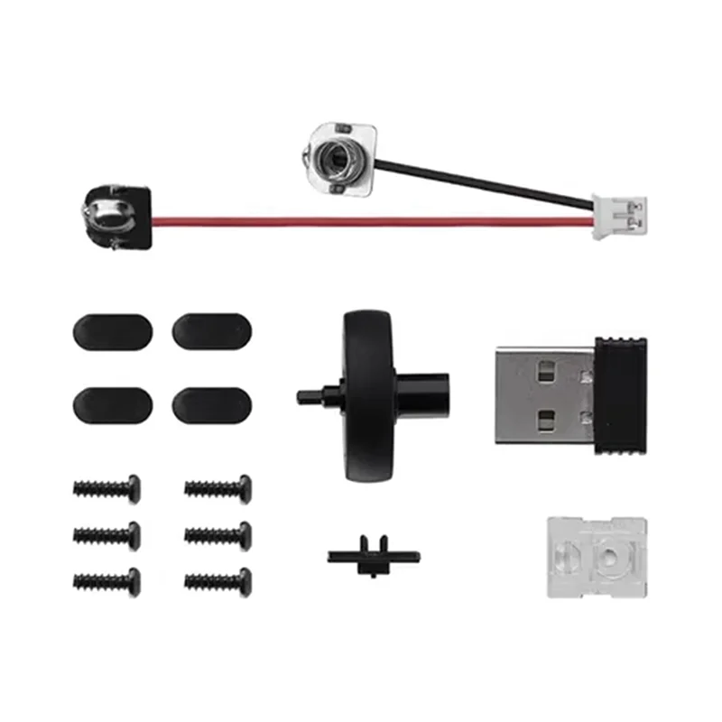 Nuevo-para laboratorio de bambú DIY Kit de ratón inalámbrico con impresión 3D modelo 002 componentes de ratón de ordenador con piezas de impresora y Hardware