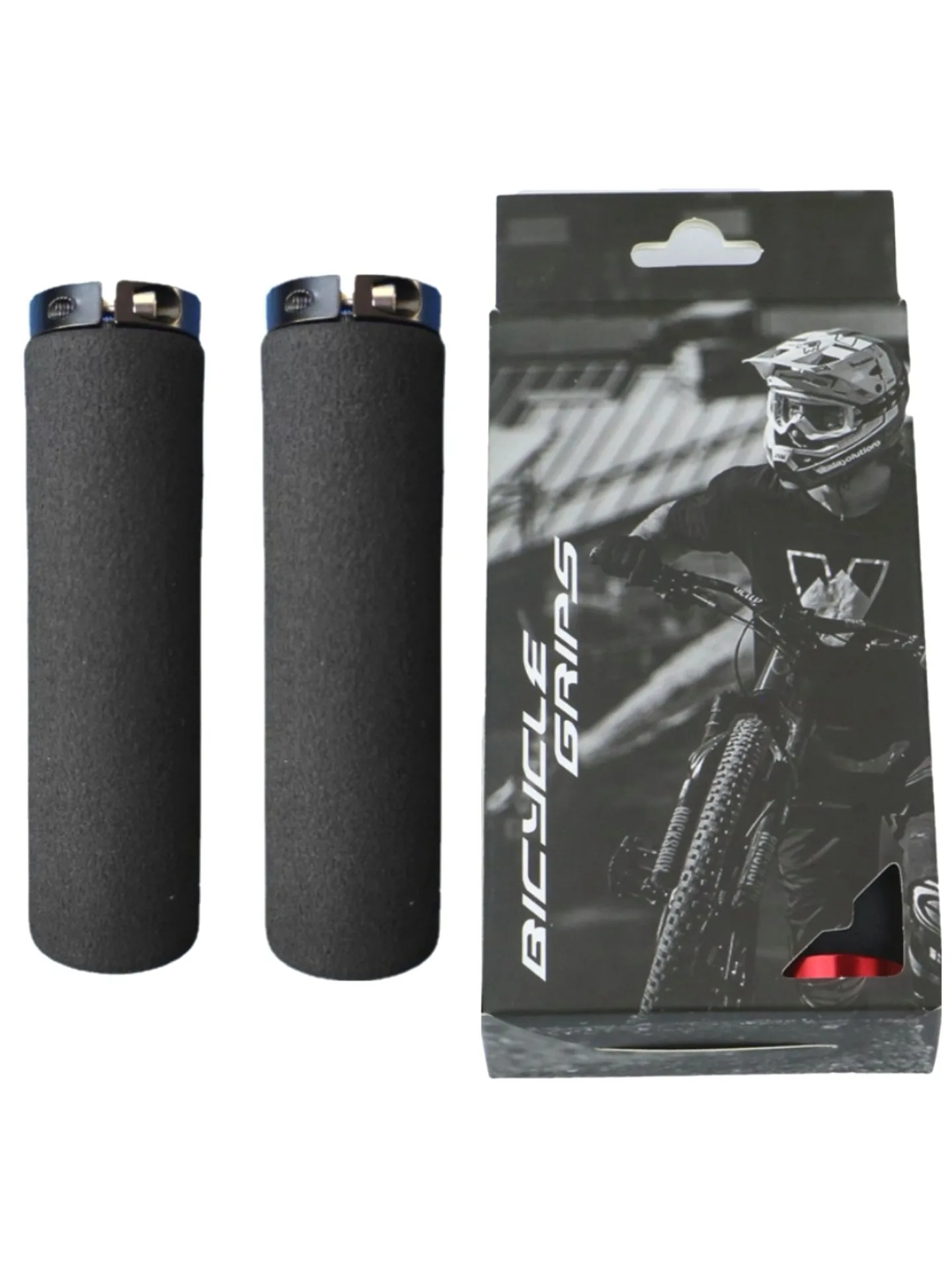 AliExpress NONE 2PCS Lock on Bicycle Grips Rubber Soft Mountain Bike Grips Dustproof Waterproof Bike Handle Non-slip MTB Cuffs Cycling Accessory