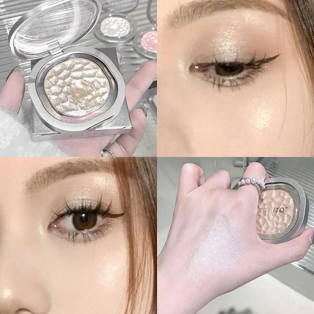 color-glowing high-gloss powder pearlescent powder brightens eye the shadow up make-up disc Z7F5