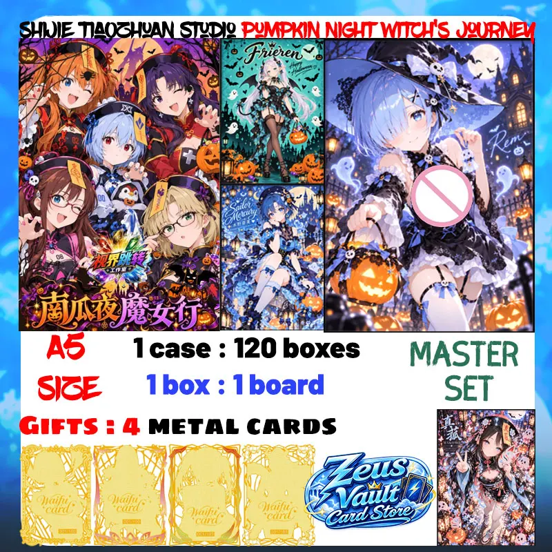 Wholesale 2026 Newest ShiJie TiaoZhuan Studio Pumpkin Night Witch's Journey A5 Boards Waifu Rem Hobby Trendy Toys Birthday Gifts