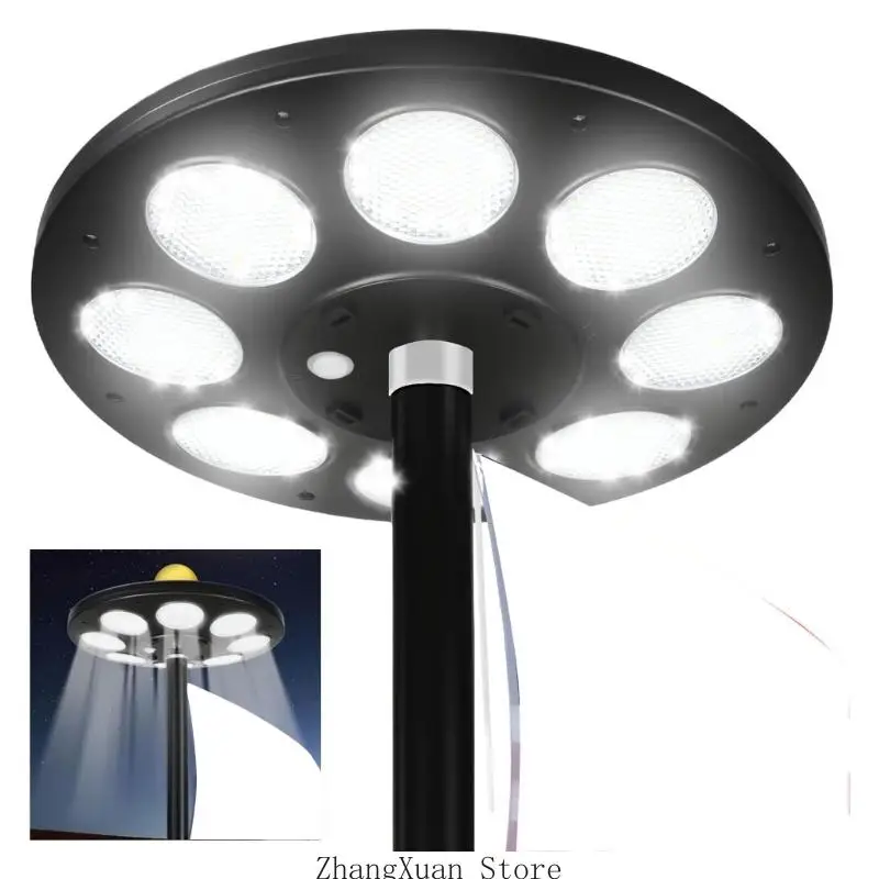 136LED Sun Energy Flag Mount Light With 2 Modes For Outdoor Garden Display 3XUF