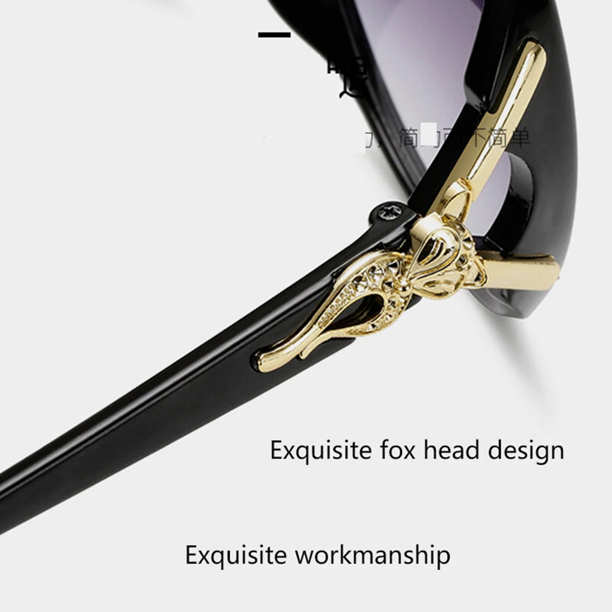 Big Frame Fox Head Sunglasses para senhoras, Proteção UV, Driving Shade, Nova Moda