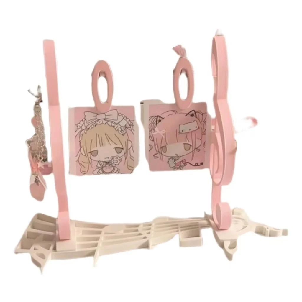 3D-gedruckter Musiknoten-Displayständer im koreanischen Stil, Ins-inspirierte Tischpostkarte, mädchenhaftes herzförmiges Dekorationsstück, niedliches Geschenk – Detail 3