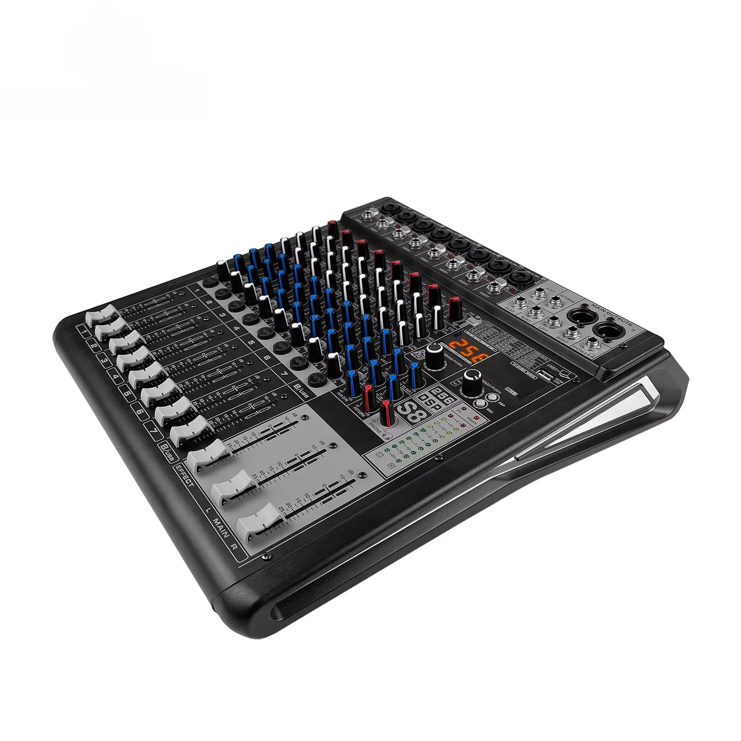 GAX-S8 Pro 8 Channel DJ Controller with 256 DSP Reverb Effect BT 5.0 Mixing Console for Karaoke Professional Stage Performance