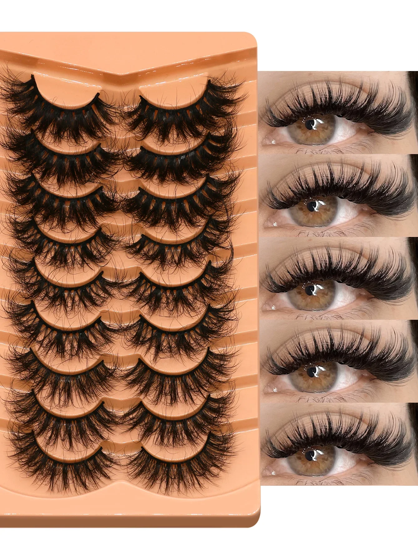 猫のまつげ ふわふわ 3D ミンクまつげ ナチュラルルック つけまつげ デイリーパーティー 結婚式 軽量 再利用可能なメイクアップ