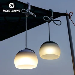 WEST BIKING Portable Camping Lights Rechargeable LED Outdoor Tourism Tent Hang Lamp Garden Mood Lantern Night Light Gadgets