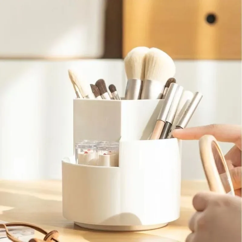 

° Rotating Makeup Brush Holder Cosmet Storag Box Makeup Organiser Lipsticks Make Container Vanity Organizer Box
