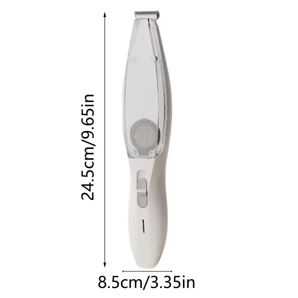 With Vacuum Pet Paw Hair Clipper Low Noise 2 Modes Dog Grooming Trimmer Waterproof Clear Bin Cats Foot Hair Remover view 6