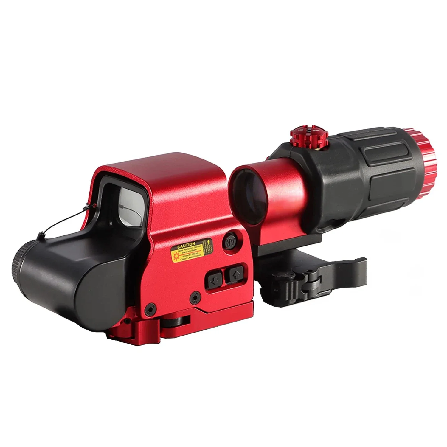 Imagem -02 - Holographic Reflex Scope Sight Ponto Verde Vermelho 3x Lupa Combo Built-in Flip qd Mount Acessórios de Caça 558 G33 Cores