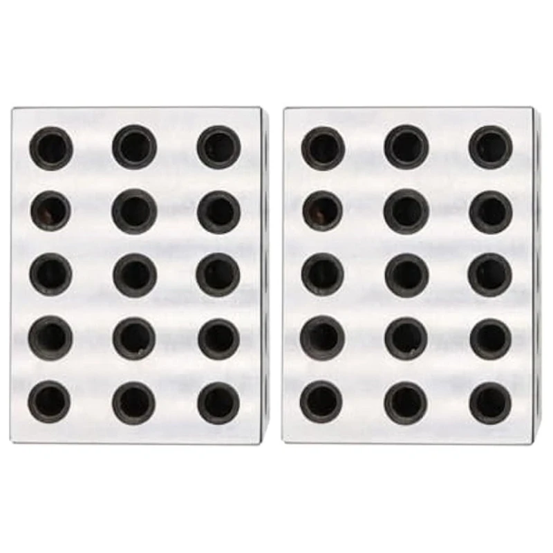 2-3-4In Blocks Matched Pair 23 Holes 0.0003 Precision Ground Machinist Set Up Blocks HRC 55-62 (2-3-4 Blocks 0.0003In)