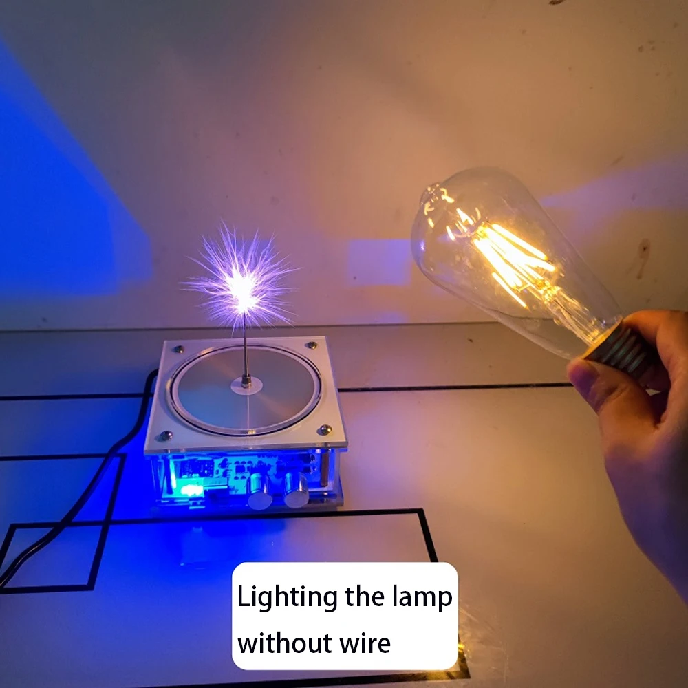 Tần Số Cao Hồ Quang Điện Máy Phát Điện Cảm Ứng Hồ Quang Chiếu Sáng Đèn Điện Tử Cuộn Dây Tesla Nhạc Bluetooth 10CM