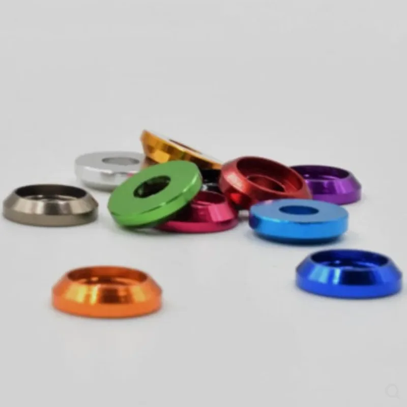 10pcs-50pcs aluminum round washer M2 M2.5 M3 M4 M5 M6 M8 colourful Aluminum cup head washer for button head screw bolts