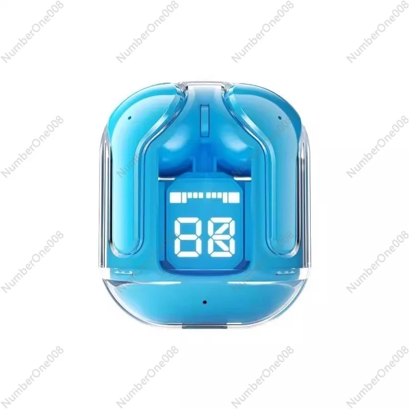 Wireless Bluetooth Earbuds Clear Case TWS Stereo Sound ANC Noise Cancelling In Ear with LED Display 30h Playtime for iOS Android