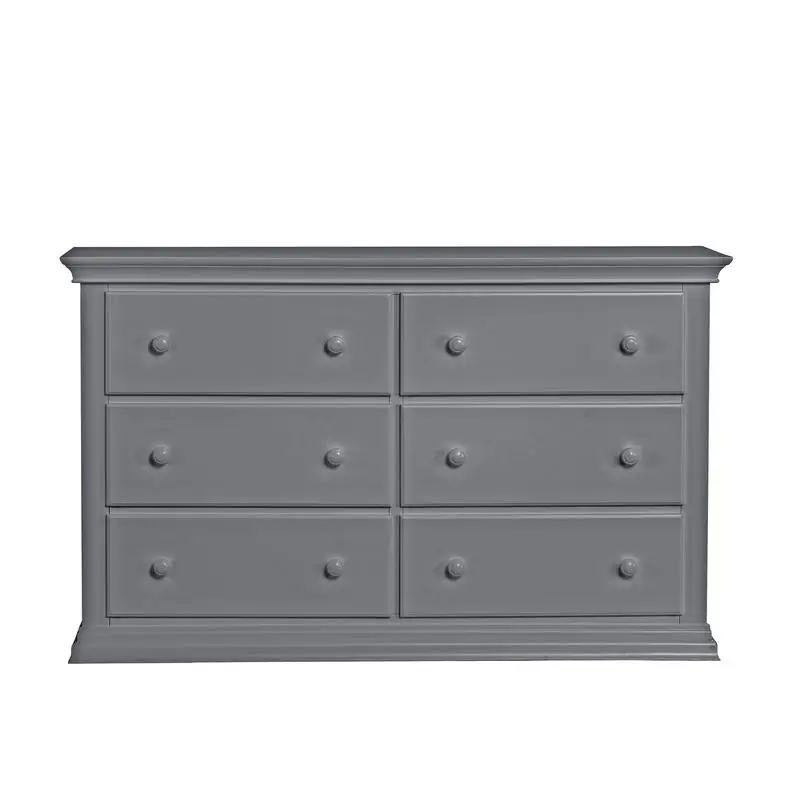 6-Drawer Dresser in Gray - Stylish Storage Solution for Bedroom or Living Space, Modern Design with Ample Space for