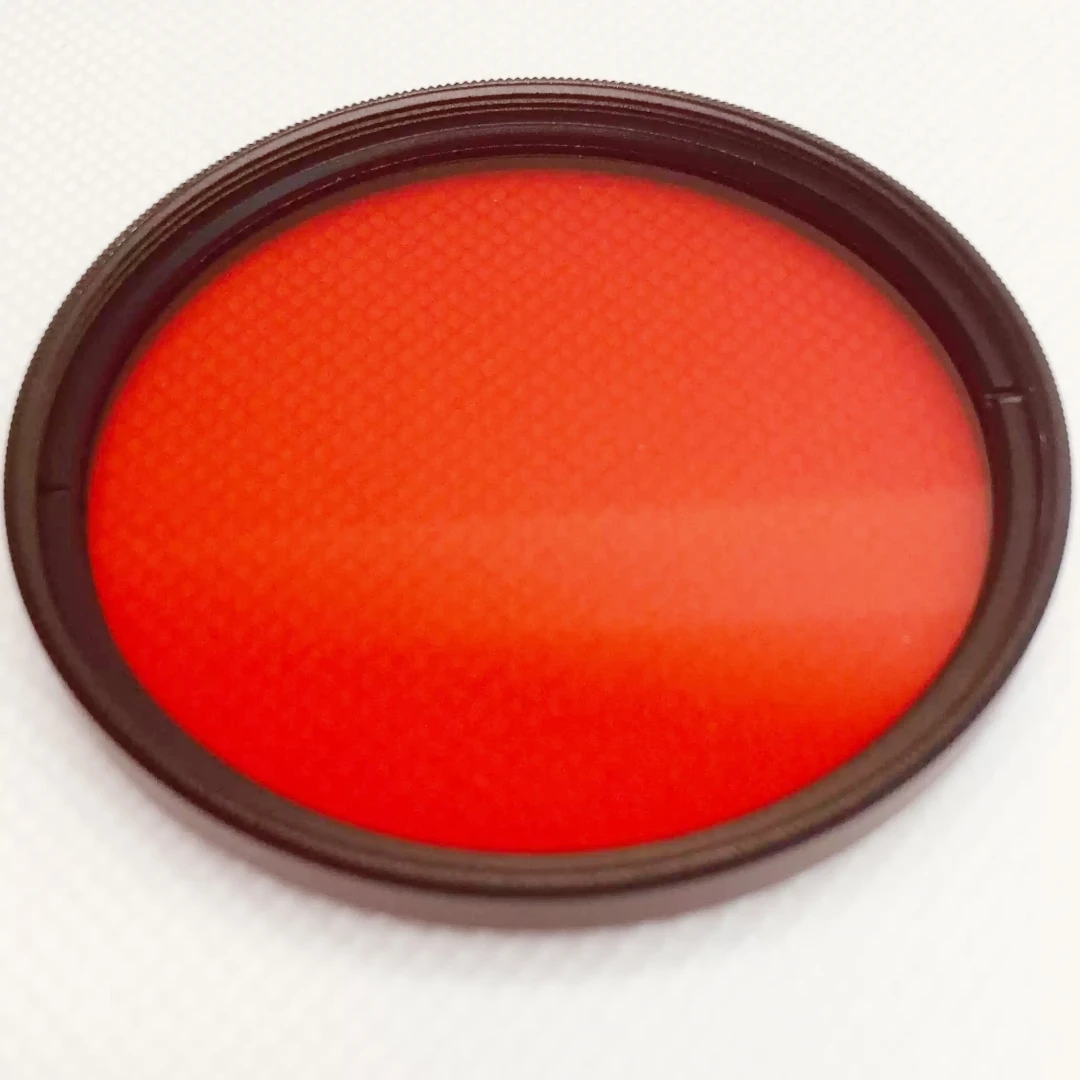 HB600 600nm Long Pass Cut Off Filter Red Optical Glass High Rear Transmittance Lens for Camera Photography Optical Instrument