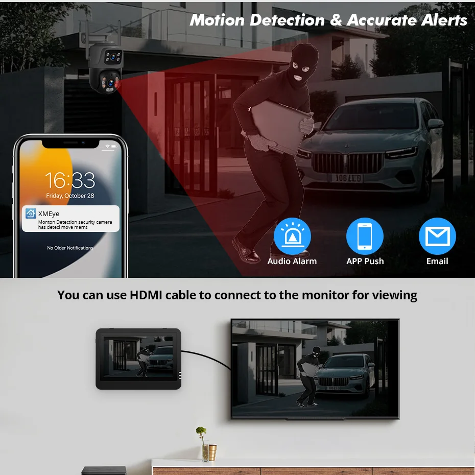 ICSEE 8MP WiFi CCTV Camera Kit with 8CH NVR 5MP Monitor NVR Human Detection Wireless Video Surveillance System Kit for Home