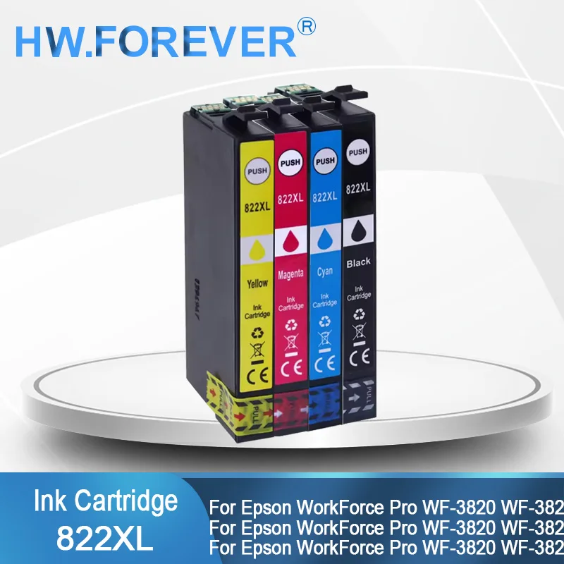 

822 822XL T822 T822XL Compatible Ink Cartridge for Epson WorkForce Pro WF-3820 WF-3823 WF-4820 WF-4830 WF-4834 Ink Cartridge