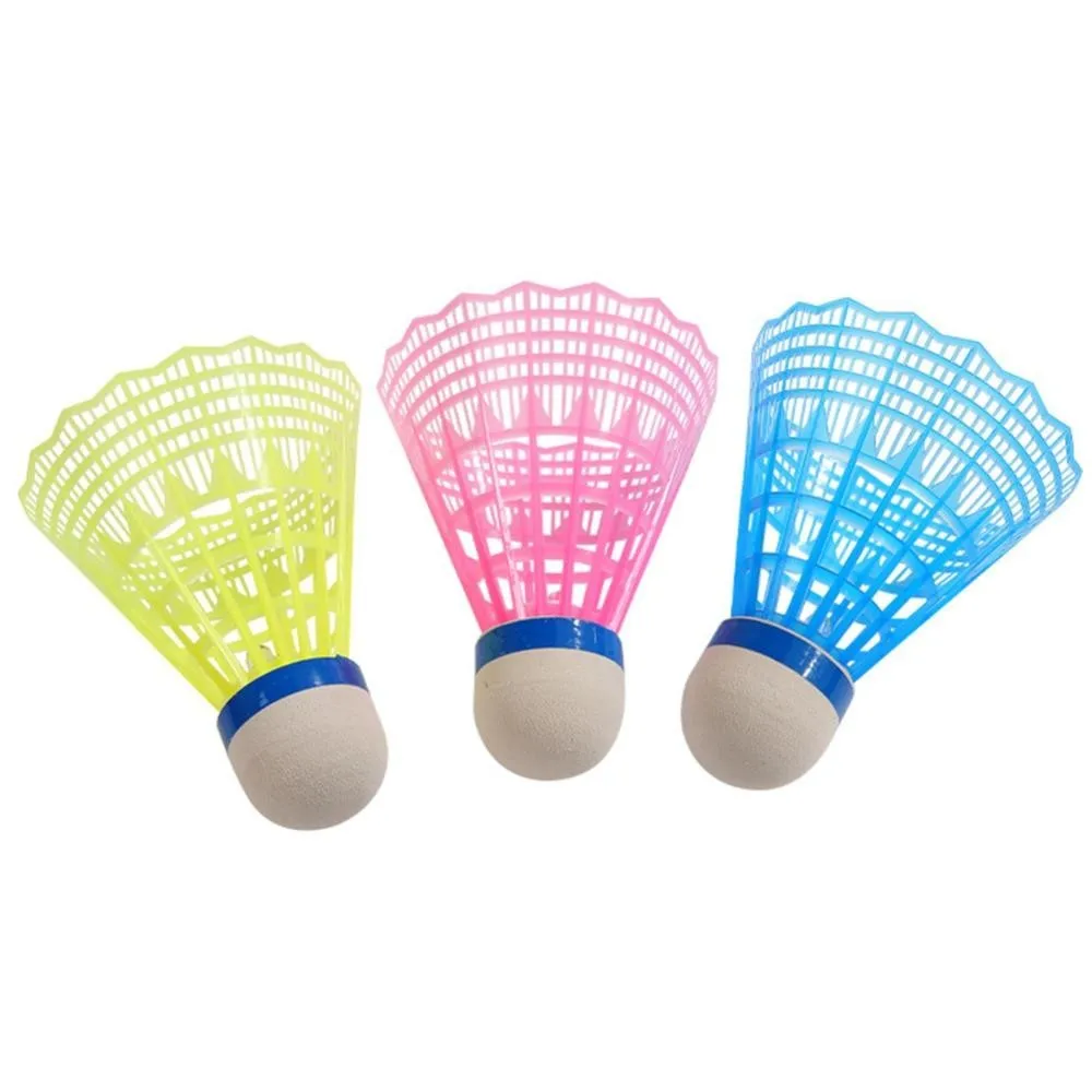 1PC/6PCS LED Luminous Nylon Badminton Elastic Foam Ball Head Durable Windproof Recreational Training Special Ball Random color