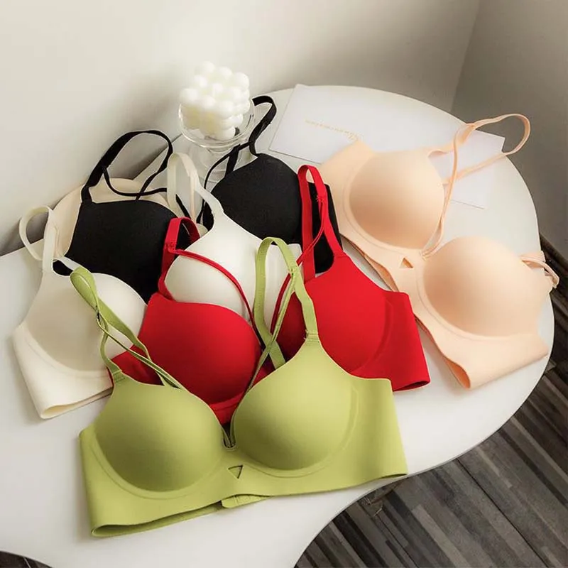 2025 New Arrival Sexy Leopard Print Bra for Woman Small Bust Lift Enhances Fullness Wire-Free Desire Seamless Bra Underwear image 4