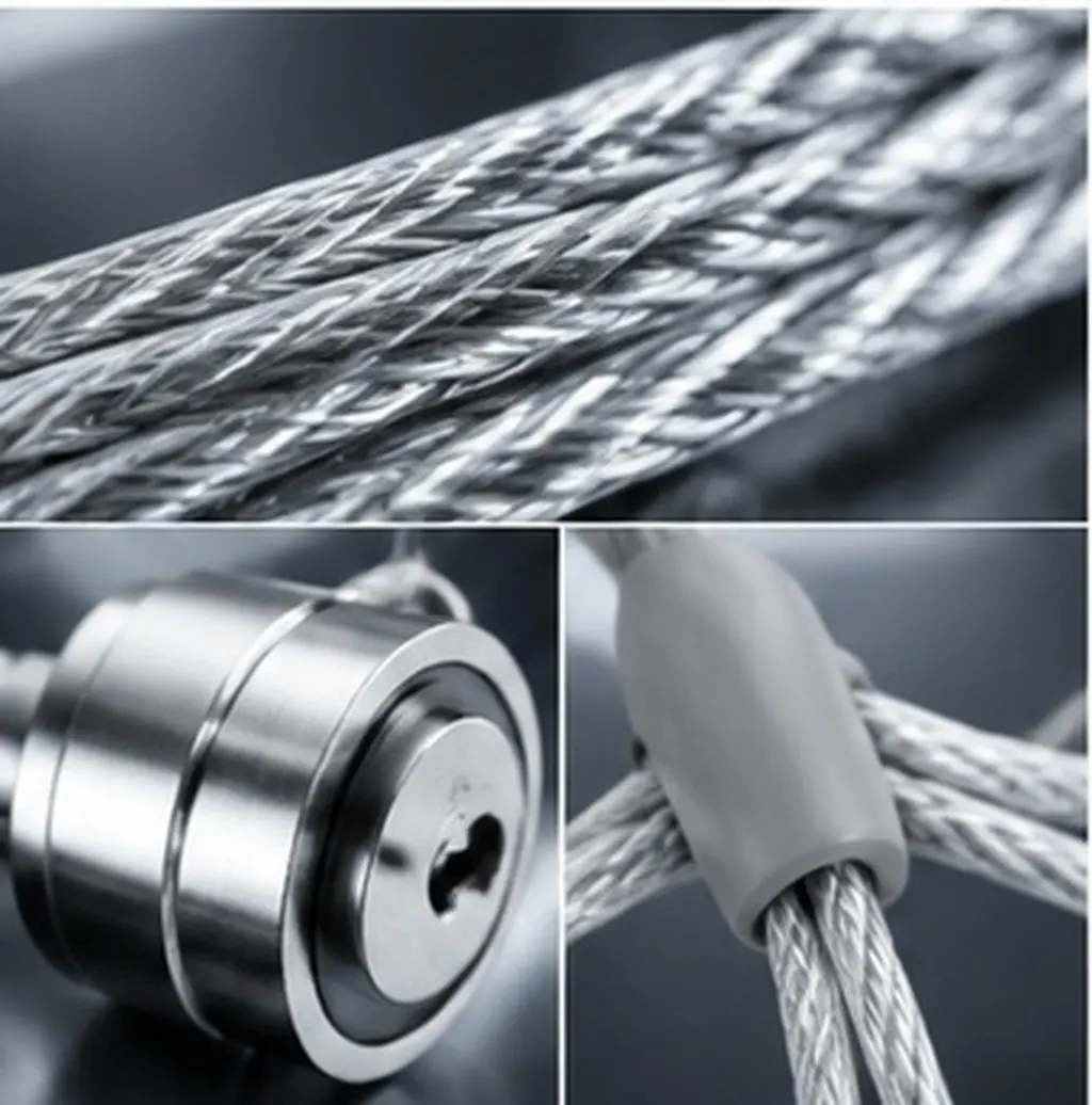 2 Sets Laptop Security Cable Lock – Keyed Anti-Theft Steel Cable for Notebook, Monitor & Tablet