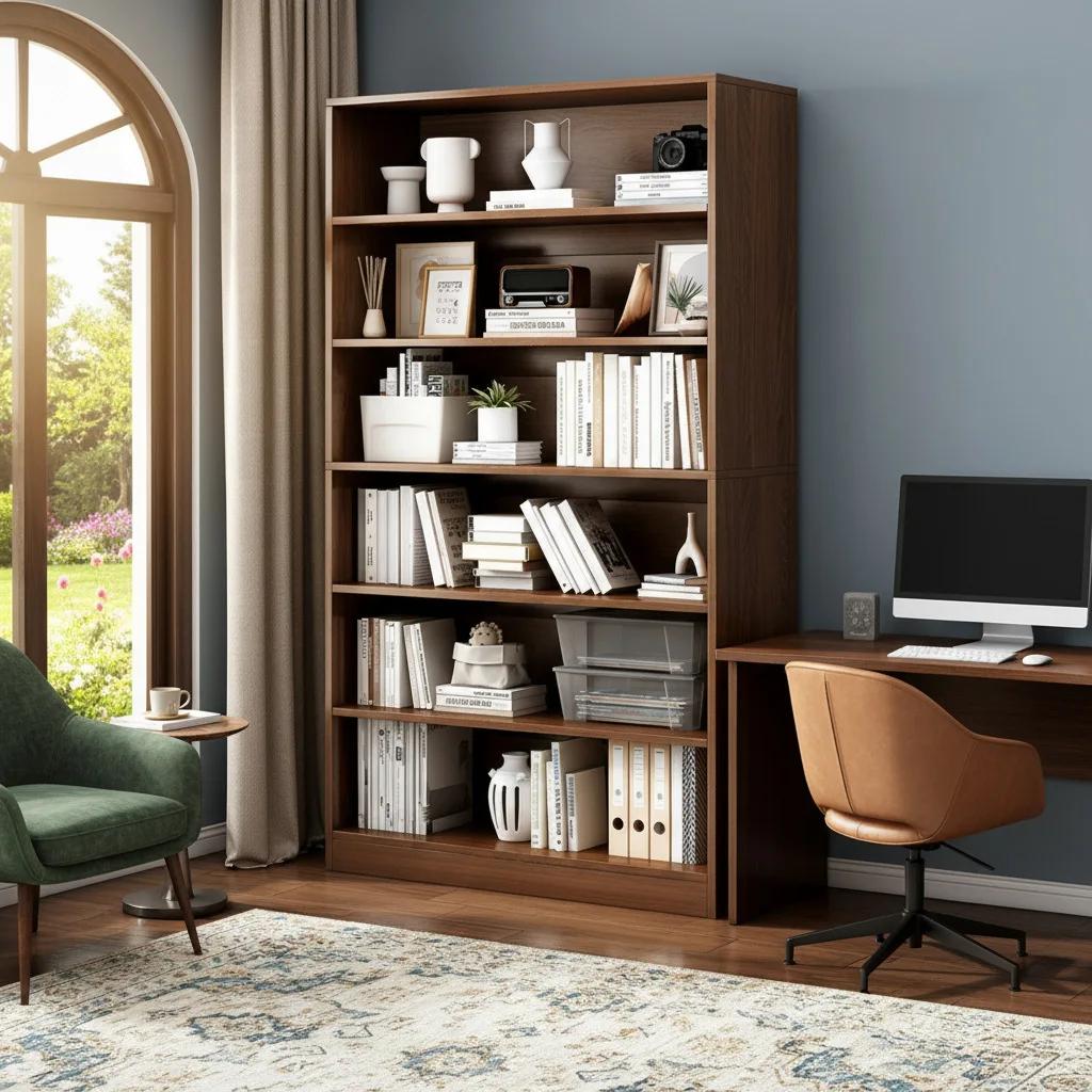 Modern Bookcase Locker Large-capacity Storage Cabinet Open Household Integrated Display Living Room Cabinet Bookshelf Organizer