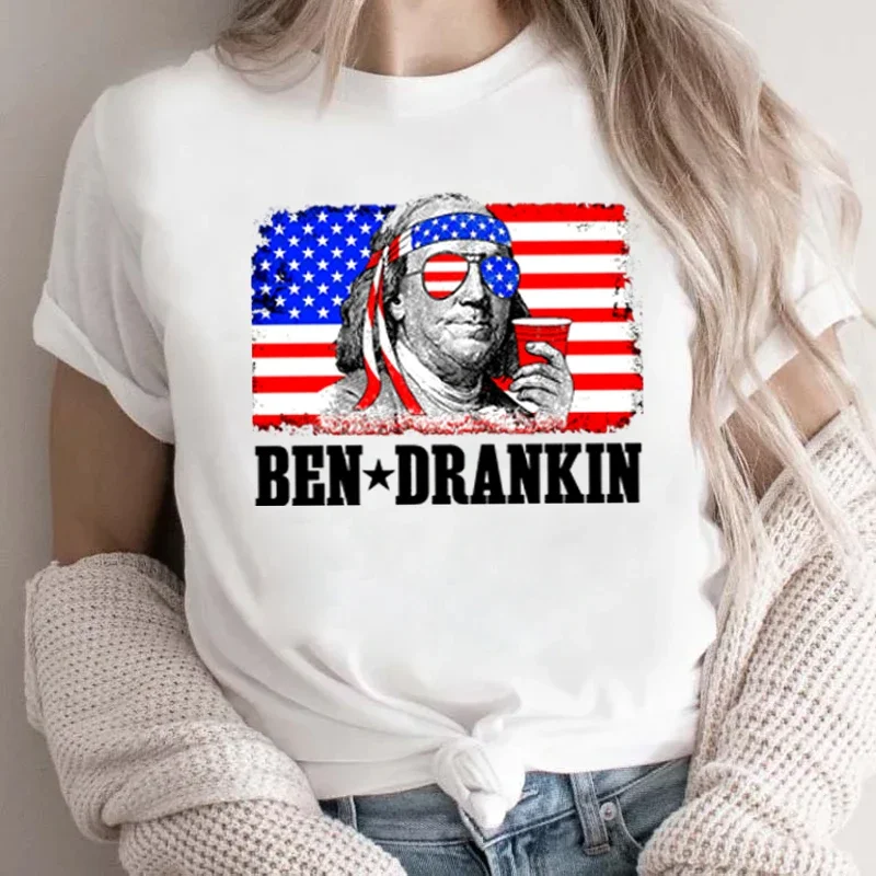 Summer T Shirts Mens Funny Drinking Ben Drankins T Shirts 4th of July Drinking Party T Shirts 4th of July Shirt Independence Day