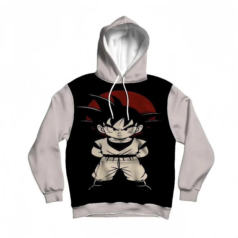 

Мужская осенне-зимняя толстовка с капюшоном Dragon Ball Q Version Goku Print High Definition с аниме-дизайном, теплый пуловер для повседневного использования и косплея