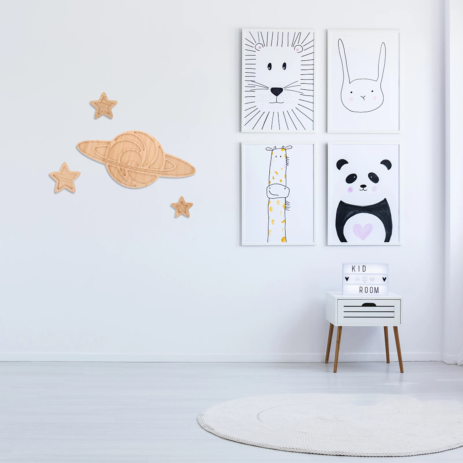 

4pcs Planet Decor Nordic Solar System Hanging Decor Style Kids Room Wall nament Space Theme Party Home Accessories