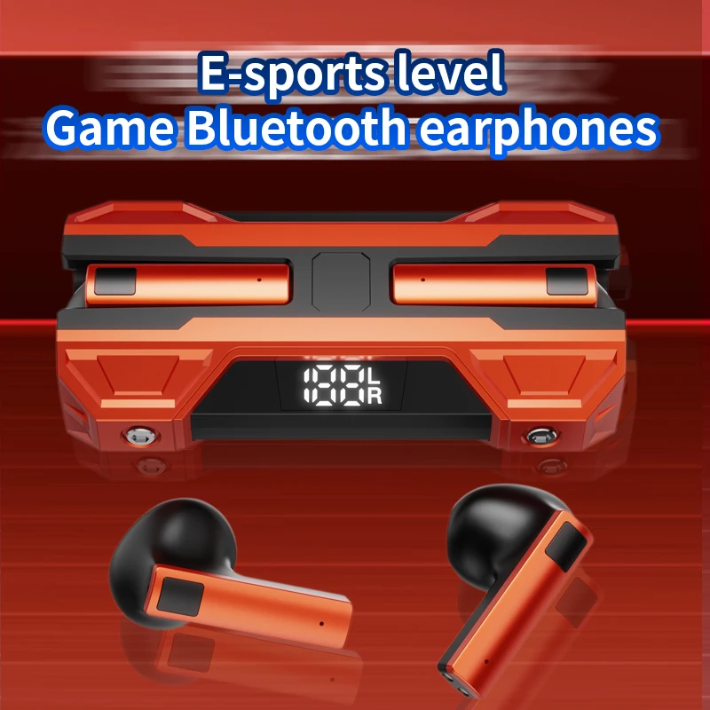 Cool Mecha in-ear esports gaming Bluetooth headset High sound quality long life low latency with charging bay free shipping