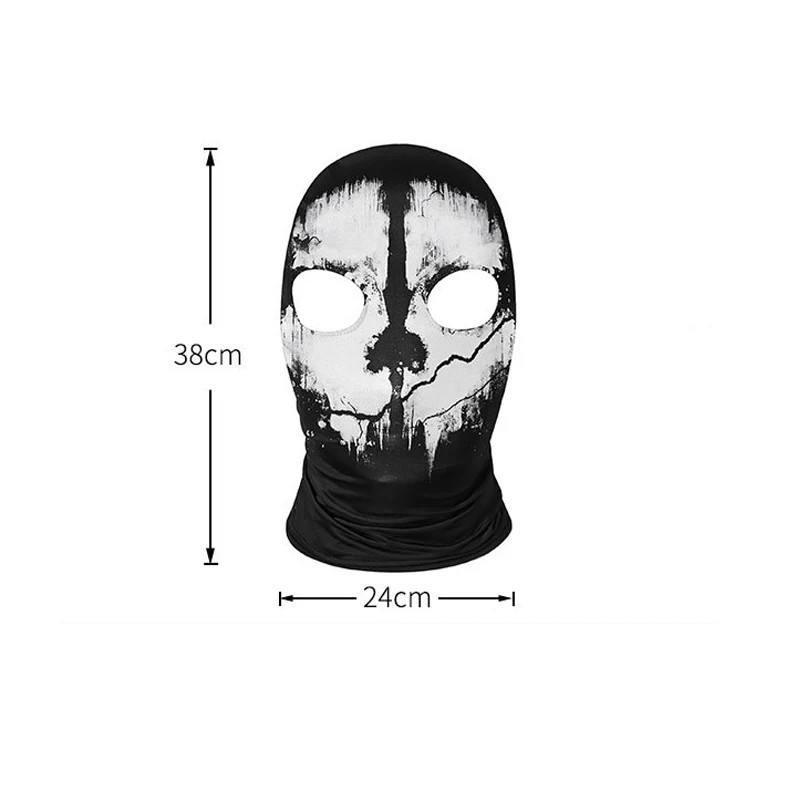 Ghost Balaclava Skull Mask Men Women Cycling Full Face Cover Airsoft Game Cosplay Hood Motorcycle Headgear Halloween Headwear