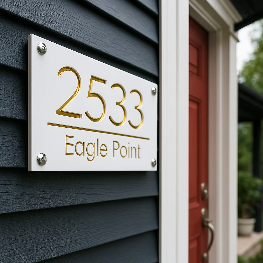 

Персонализированная современная вывеска с номером дома, акриловая адресная табличка на заказ с водонепроницаемой уличной дверной табличкой, украшение для дома и квартиры