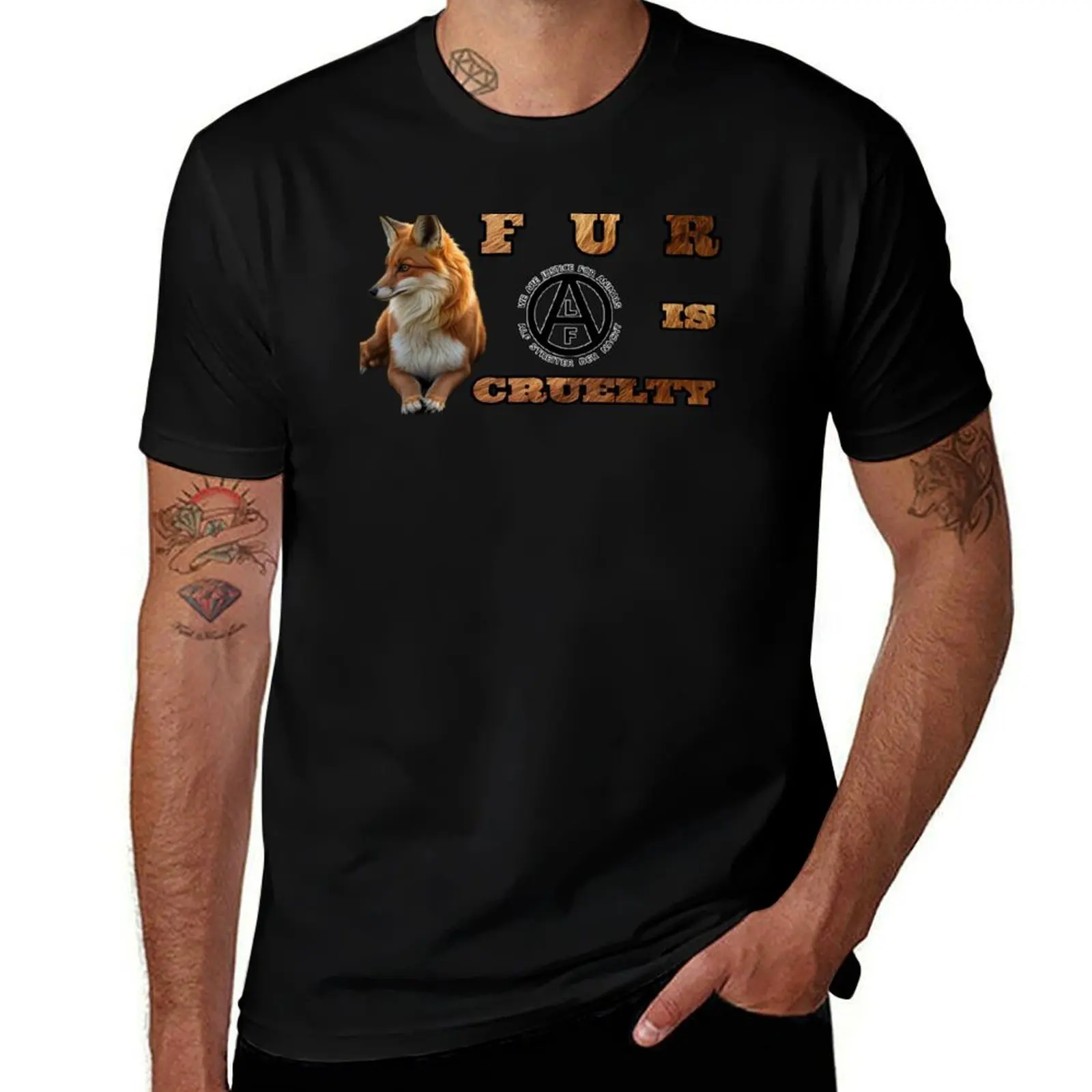 Fur is Cruelty T-Shirt All Match Basic Short Sleeve Top T-Shirt