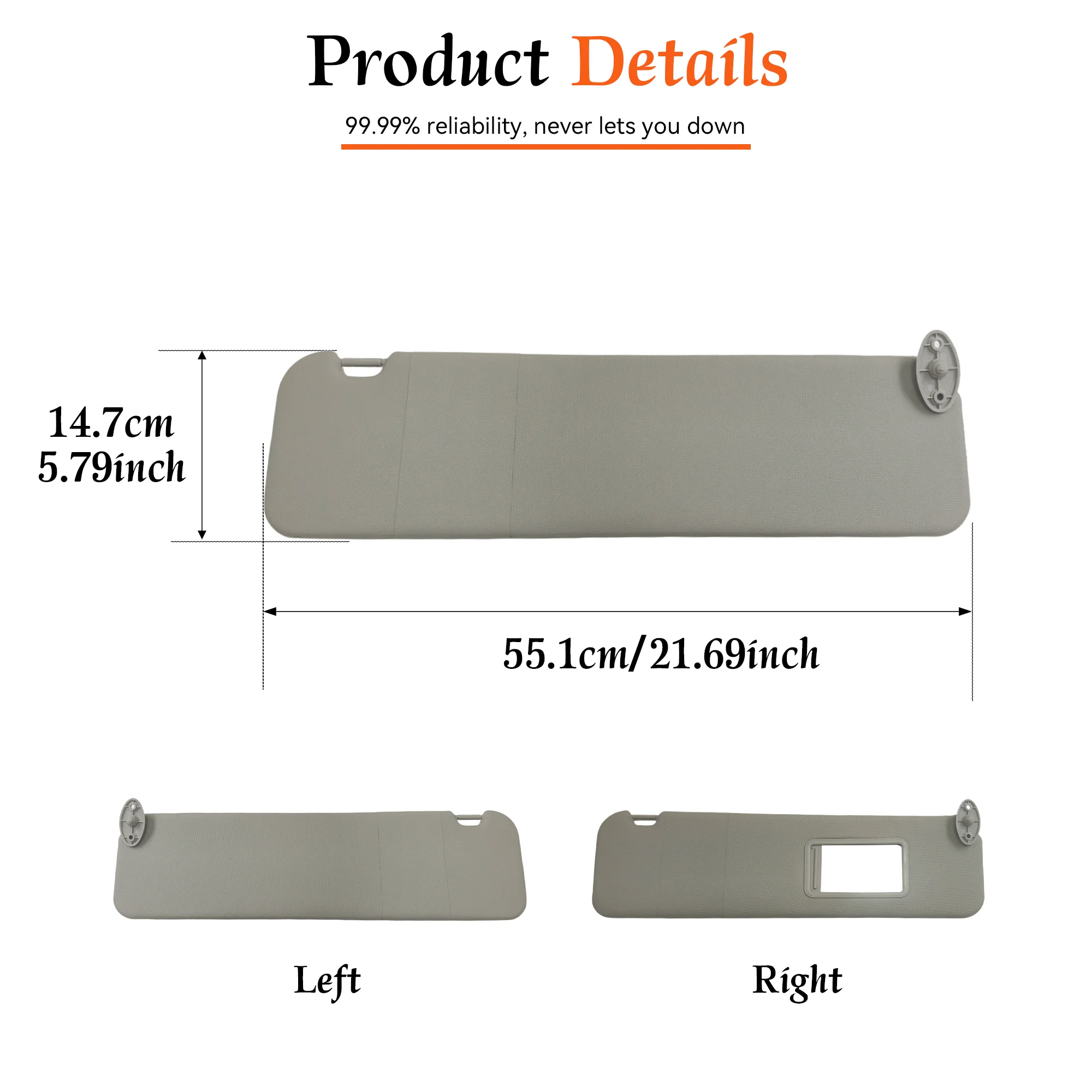Carzenith Sun Visor For Toyota Hiace V H200 2005 2006 2007 2008 2009 2010 2011 2012 2013 2014 2015 Sunvisor view 2