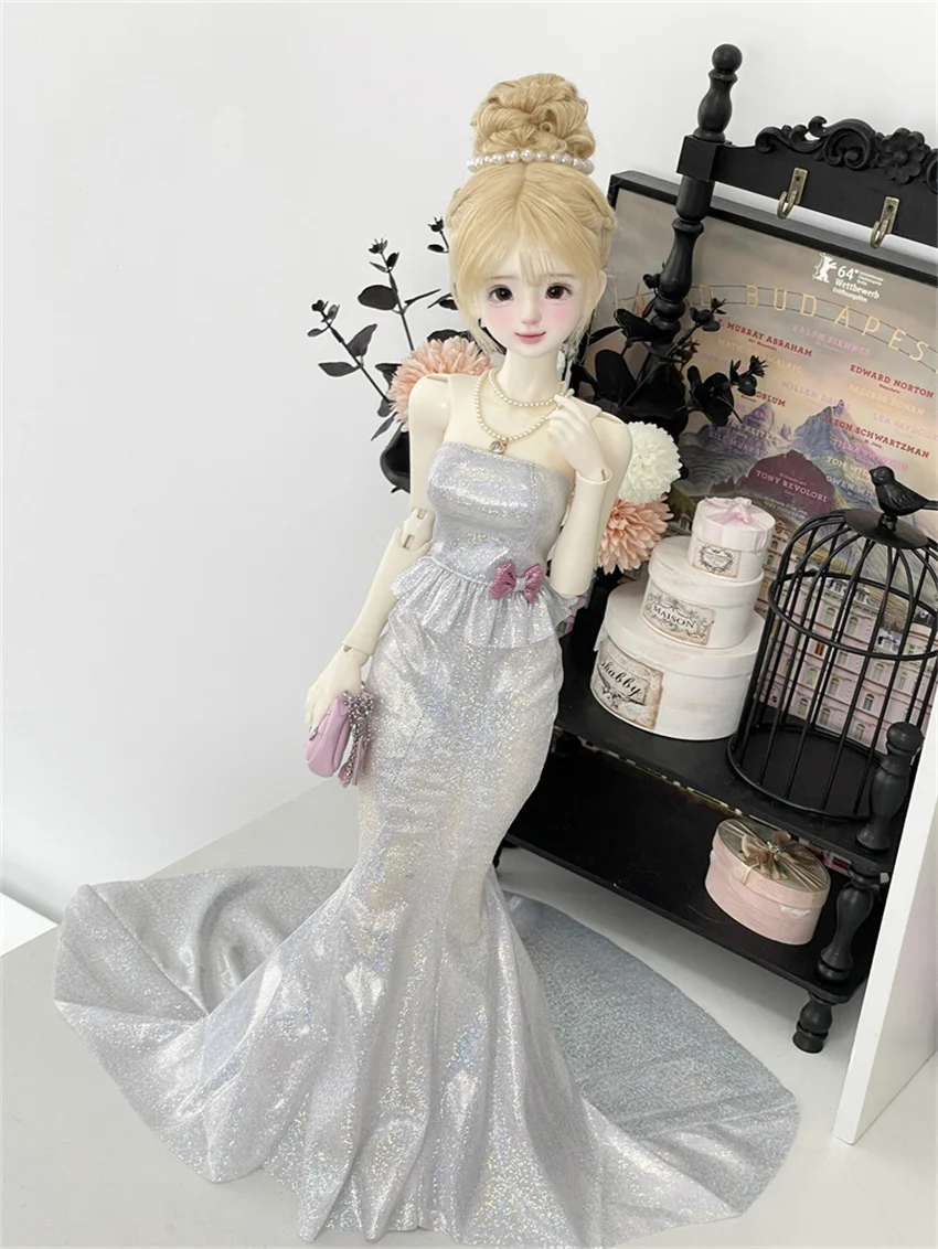 BJD Doll Clothes 1/4,1/3, sd16 Princess Fishtail Skirt Glitter Fishtail Skirt BJD Doll Accessories (no dolls)