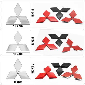 Emblém přední masky auta, emblém zadního kufru, nálepka na odznak pro Mitsubishi Pajero Outlander XL Montero Lancer Triton Galant Evo ASX Xpander 8 nejlepší prodej Znak Mitsubishi Montero - №3