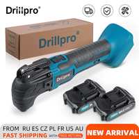 Drillpro Cordless Oscillating Multi Function Tool Electric Saw Trimmer Shovel Polisher Machine Woodworking Tool For 18V Battery