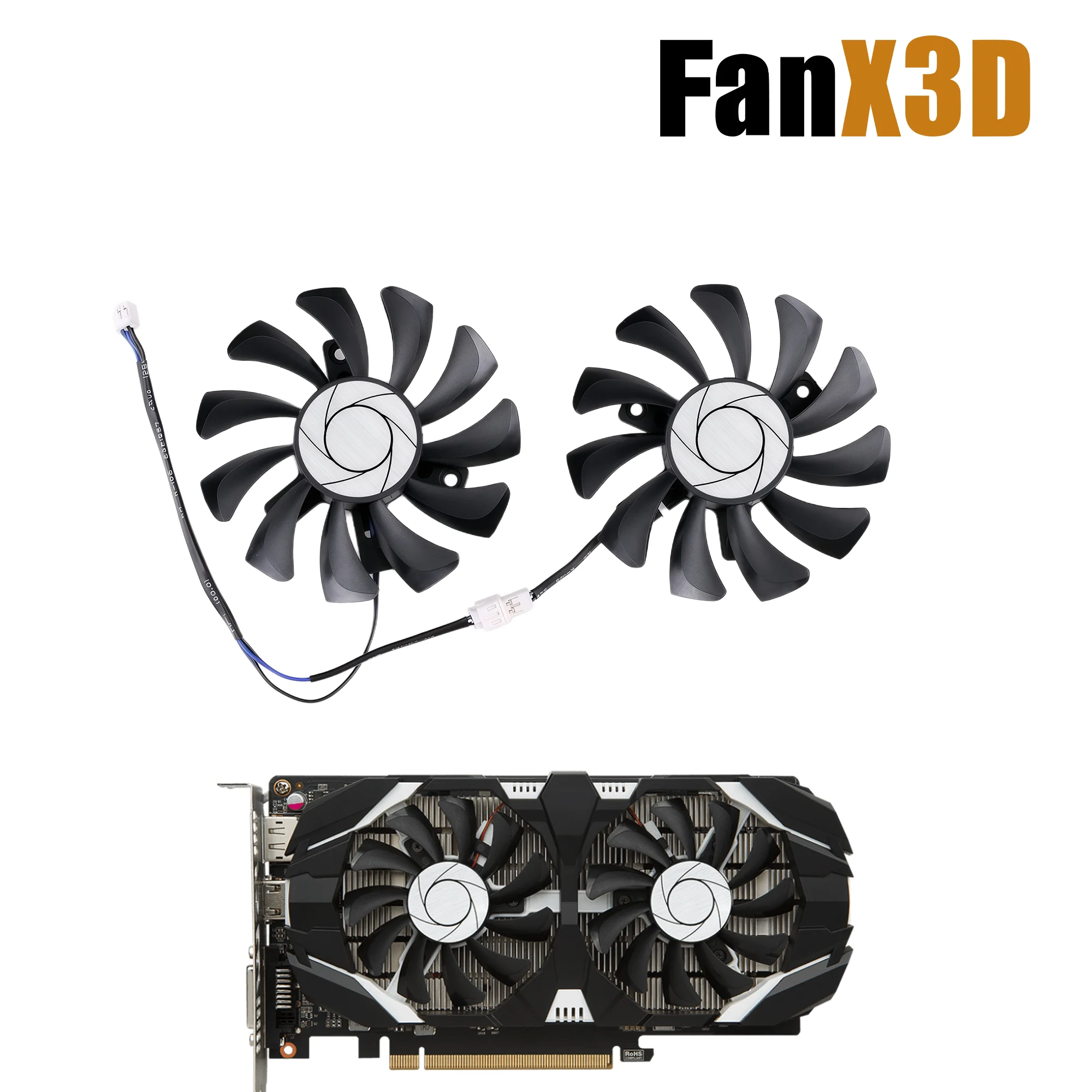 75MM Cooling Fan Application Scenarios For MSI GTX 1050 2GT OC 1050 Ti 4GT Graphics Video Card HA8010H12F-Z