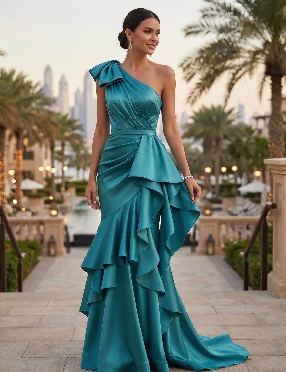 Vestidos de noche personalizados de moda, sexys, de charmeuse, con pliegues, fruncidos, con fajín, estilo sirena, de un solo hombro, largos hasta el suelo, para fiestas de cumpleaños