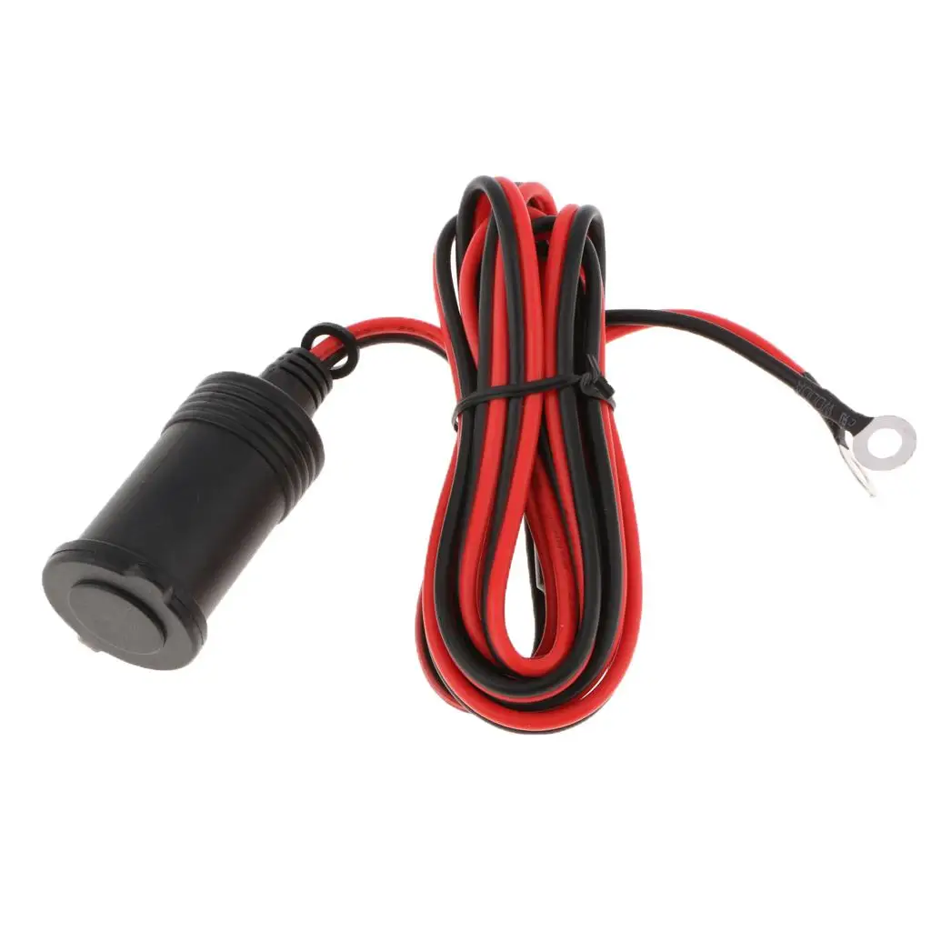 Adapter Socket Female Car 12V Cigar Plug Lighter Connector Cable 2 Meter