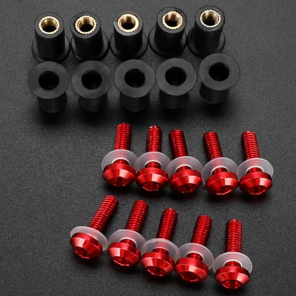 10PCS M5 Windscreen Windshield Bolts Screws Nut Fastener FOR VOGE 500AC 525AC 525R 525DS SRT 800 800X 800SX 800SRT DS525X DS625X