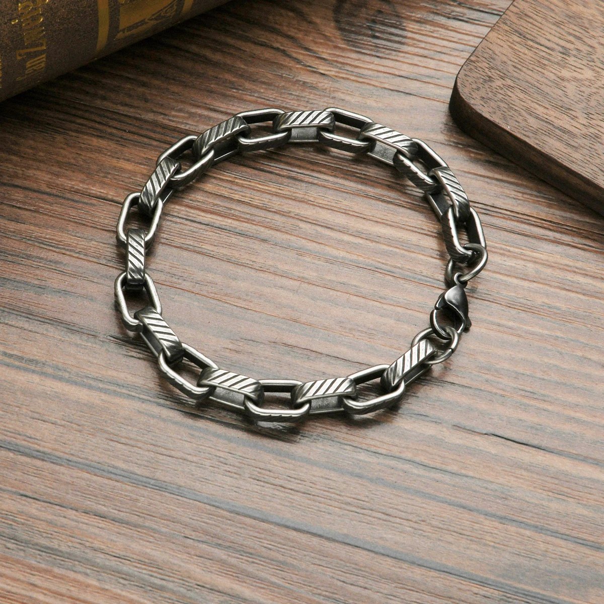 Sifisrri Punk Vintage Thick Chain Bracelet Necklace Set