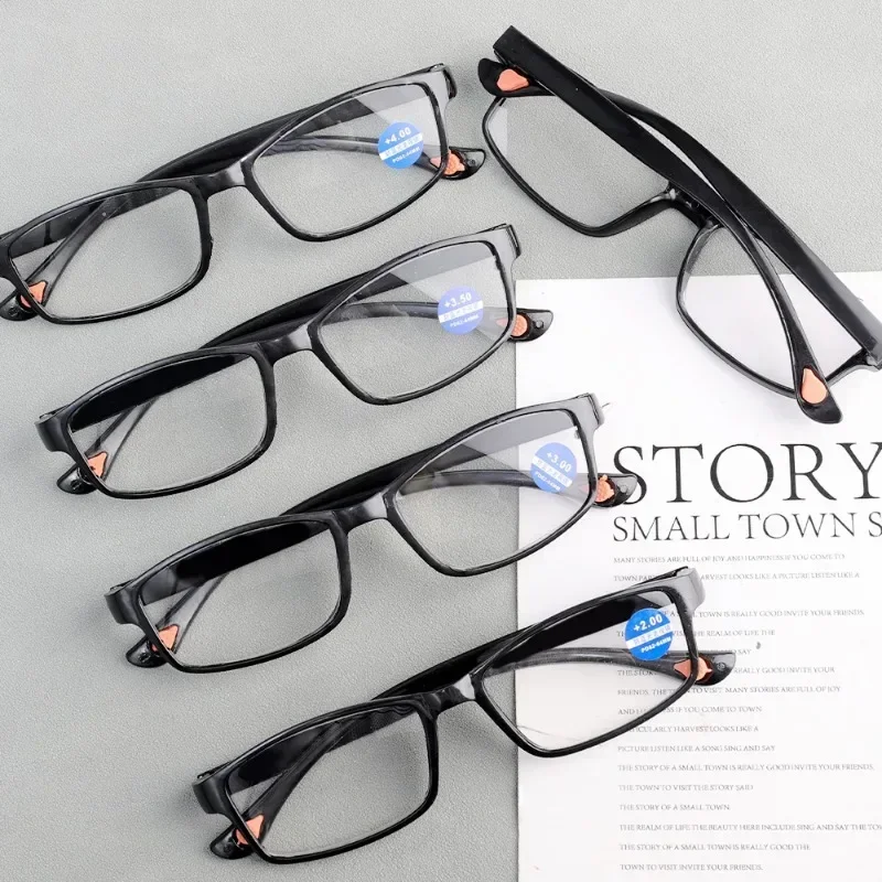 Elder Ultralight Reading Glasses for Men Women Retro HD Lens Blue Light Blocking Eyewear Classic Square Far Sight Eyeglasses